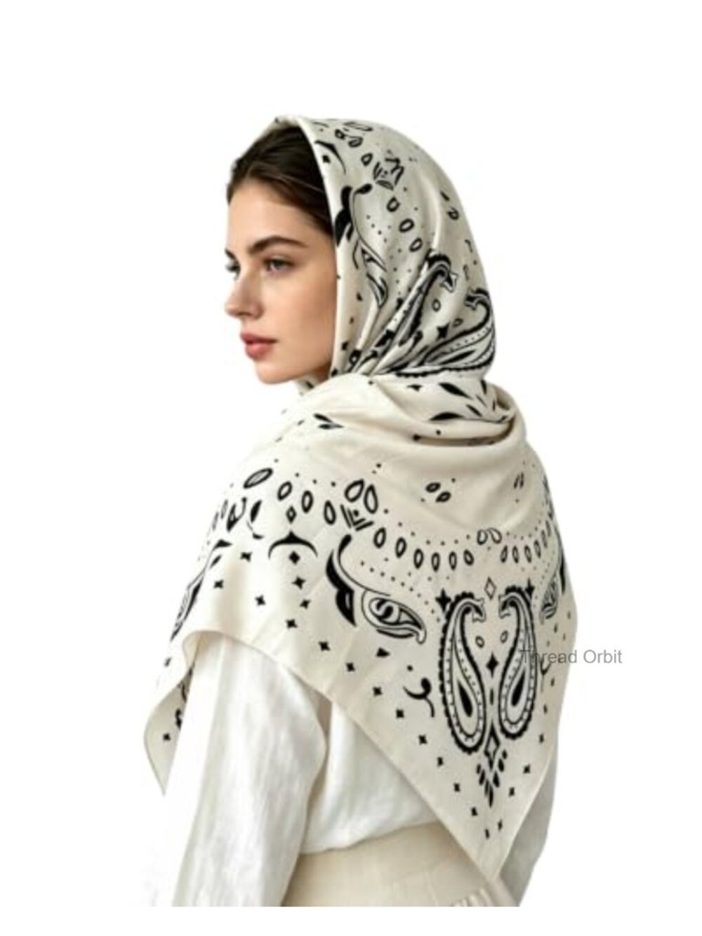 Large Square Paisley Head Scarf 100% Polyester 35x35 Neck Wrap Bandana